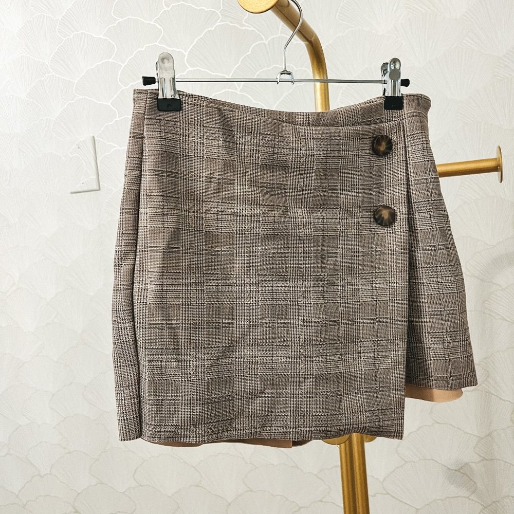 Zara Grey Plaid Skort